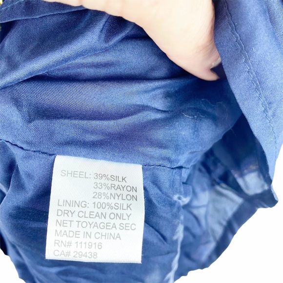 YUMI KIM Blue Gold Velvet Silk Dress Small - Picture 9 of 9